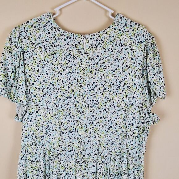 Torrid Ditst Floral Cloud Dancer Midi Challis Surplice Dress Size 22 - Picture 9 of 13